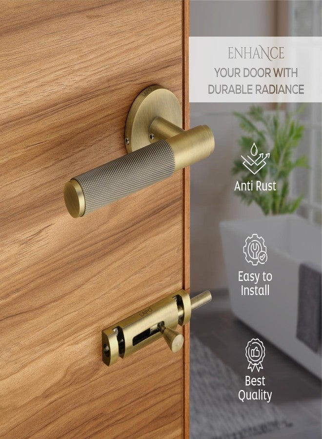LAPO Full 100% Heavy Duty Door Locks for Bathroom Door Lock,Mortise Keyless Handlesets with Baby Latch for Home,Office,Hotel|Antique Finish|3 Years Warranty Ro-2100, Pull Handle - Image 4